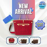 Louis Vuitton Neverfull Bandouliere MM Inside Out Monogram/Rouge Sari 28 x 14 x 31 cm - 1