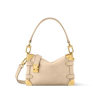 Louis Vuitton Leather Side Trunk PM Shoulder Bag 19*12*7cm