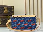 Louis Vuitton x Takashi Murakami Cherry Pochette Accessoires Denim Monogram 13x4x22cm - 6
