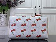 Louis Vuitton x Takashi Murakami Cherry Speedy Soft Bandouliere 30 White Monogram 30x21x17cm - 3