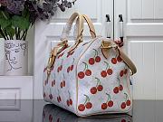 Louis Vuitton x Takashi Murakami Cherry Speedy Soft Bandouliere 30 White Monogram 30x21x17cm - 4