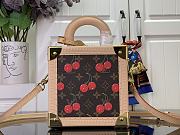 Louis Vuitton x Takashi Murakami Cherry Mini Square Trunk Cherry Brown Monogram 17x17x8cm - 3