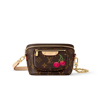 Louis Vuitton x Takashi Murakami Cherry Mini Bumbag Brown Monogram 17x12x9.5cm