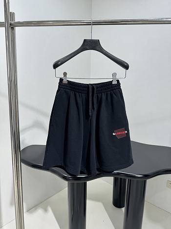 Balenciaga Logo cotton fleece shorts