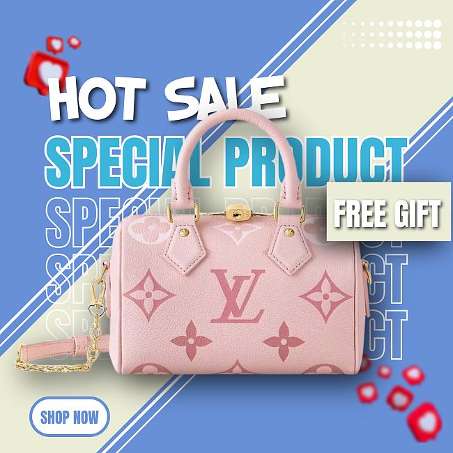 Louis Vuitton Speedy Bandouliere 20 Degrade Rose Pink 20.5x13.5x12cm - 1