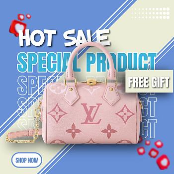 Louis Vuitton Speedy Bandouliere 20 Degrade Rose Pink 20.5x13.5x12cm