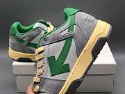 OFF-WHITE Out Of Office OOO Low Tops Light Grey Green OMIA189S24LEA0110555 - 6