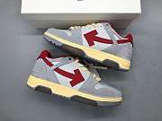 OFF-WHITE Out Of Office OOO Low Tops Light Grey Red OMIA189S24LEA0110525 - 6