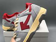 OFF-WHITE Out Of Office OOO Low Tops Light Grey Red OMIA189S24LEA0110525 - 5