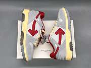OFF-WHITE Out Of Office OOO Low Tops Light Grey Red OMIA189S24LEA0110525 - 3