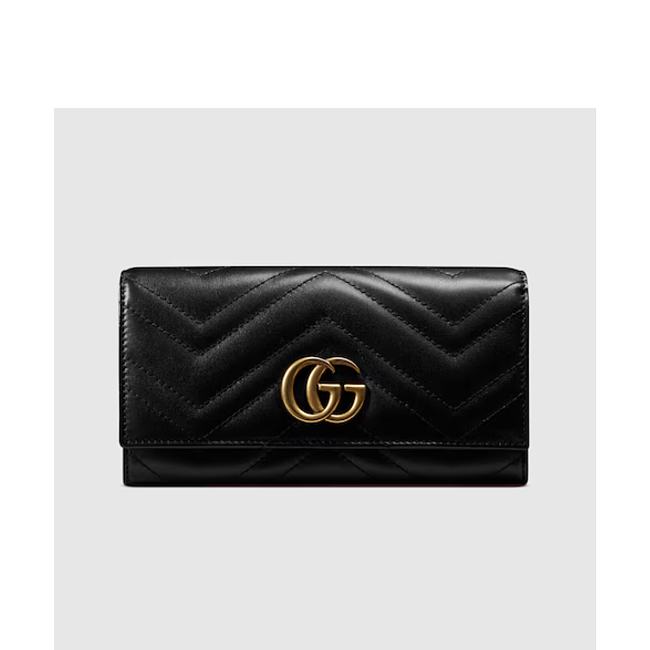 GG Marmont continental wallet in Black Leather 19x10.5x2cm - 1