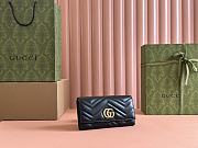 GG Marmont continental wallet in Black Leather 19x10.5x2cm - 3
