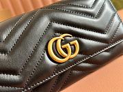 GG Marmont continental wallet in Black Leather 19x10.5x2cm - 2