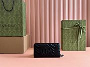 GG Marmont zip around wallet in Black Leather 19x10.5x2cm - 4