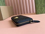 GG Marmont zip around wallet in Black Leather 19x10.5x2cm - 2