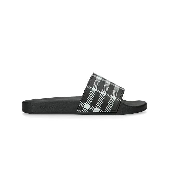 Burberry - Check Black Slides - 1