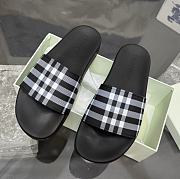 Burberry - Check Black Slides - 6