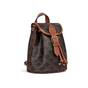 Celine Backpack Folco Mini Triomphe Tan 17x20x10cm - 1