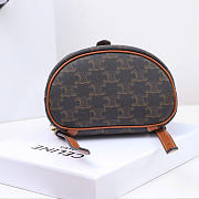 Celine Backpack Folco Mini Triomphe Tan 17x20x10cm - 5