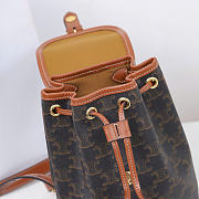 Celine Backpack Folco Mini Triomphe Tan 17x20x10cm - 3