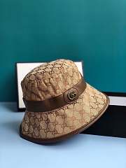 Gucci GG Canvas Fedora Beige/Brown - 6
