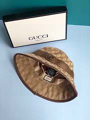 Gucci GG Canvas Fedora Beige/Brown - 4