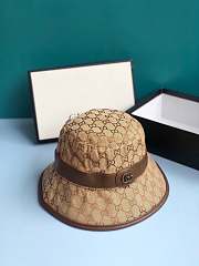 Gucci GG Canvas Fedora Beige/Brown - 3