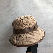 Gucci GG Canvas Fedora Beige/Brown - 2