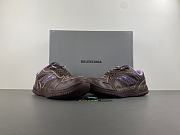 Balenciaga Women's Hamptons Medium Worn-out Sneaker in Brown/lilac 841763WCURS2050 - 3