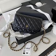Chanel Wallet on chain WOC Black Lambskin 19cm - 1