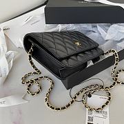 Chanel Wallet on chain WOC Black Lambskin 19cm - 3