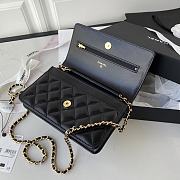 Chanel Wallet on chain WOC Black Lambskin 19cm - 2