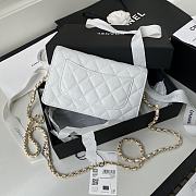 Chanel Wallet on chain WOC white Lambskin 19cm - 6
