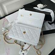 Chanel Wallet on chain WOC white Lambskin 19cm - 4