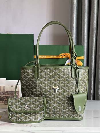 Goyard Black Anjou Mini - Green 20x20x10cm