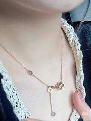 Bvlgari Matte Black Ceramic Necklace in Rose Gold - 4