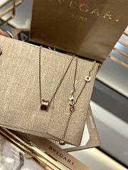 Bvlgari Matte Black Ceramic Necklace in Rose Gold - 5
