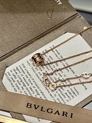 Bvlgari Matte Black Ceramic Necklace in Rose Gold - 2