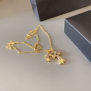 Chrome Hearts necklace in gold - purle pendant - 6