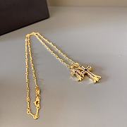 Chrome Hearts necklace in gold - purle pendant - 4