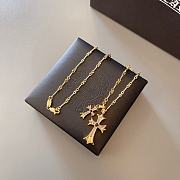 Chrome Hearts necklace in gold - purle pendant - 2