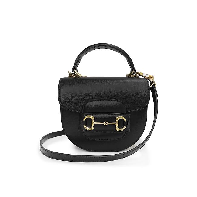 Gucci Horsebit 1955 Mini Handbag Leather - Black 18x15x6.5cm - 1