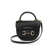 Gucci Horsebit 1955 Mini Handbag Leather - Black 18x15x6.5cm - 1