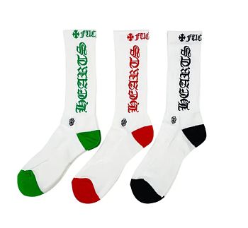 CHROME HEARTS 'Hairy Dagger' Spirit Socks 3PK (buy with other items)