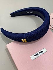 Miumiu headband - navy - 6