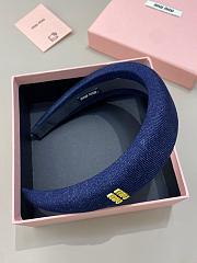 Miumiu headband - navy - 5