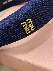 Miumiu headband - navy - 4