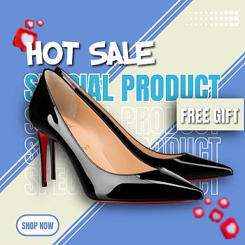 Christian Louboutin Hate 85 mm Pumps Patent calf leather Black