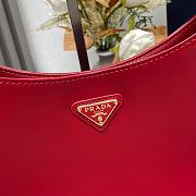 Cherry Red Prada Cleo patent leather bag 27x21x5cm - 4