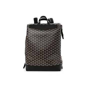GOYARD Goyardine Calfskin Cisalpin MM Backpack Black 43x33x14cm